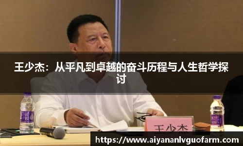 王少杰：从平凡到卓越的奋斗历程与人生哲学探讨