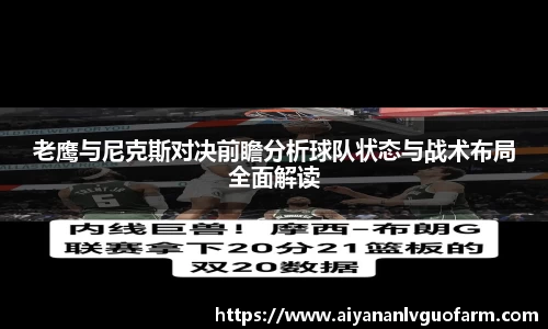 老鹰与尼克斯对决前瞻分析球队状态与战术布局全面解读